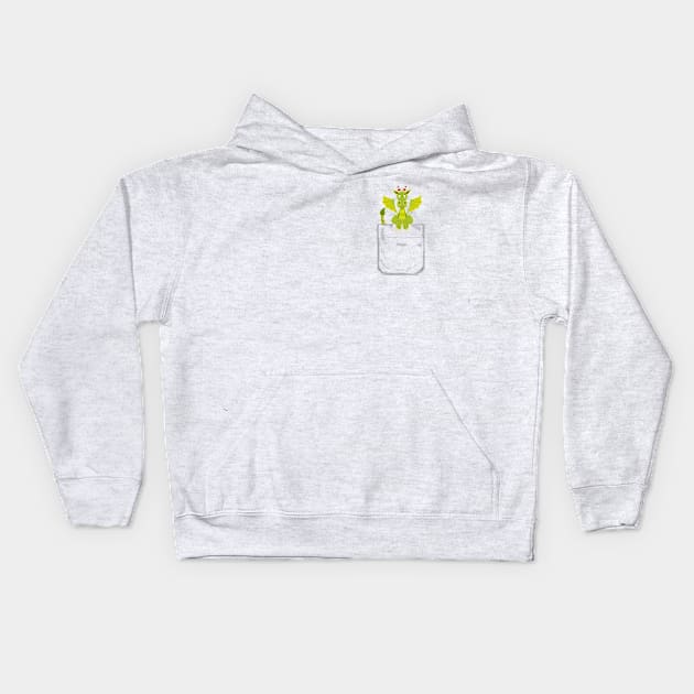 My Cute Pet Dragon in My Pocket Kids Hoodie by Joaddo